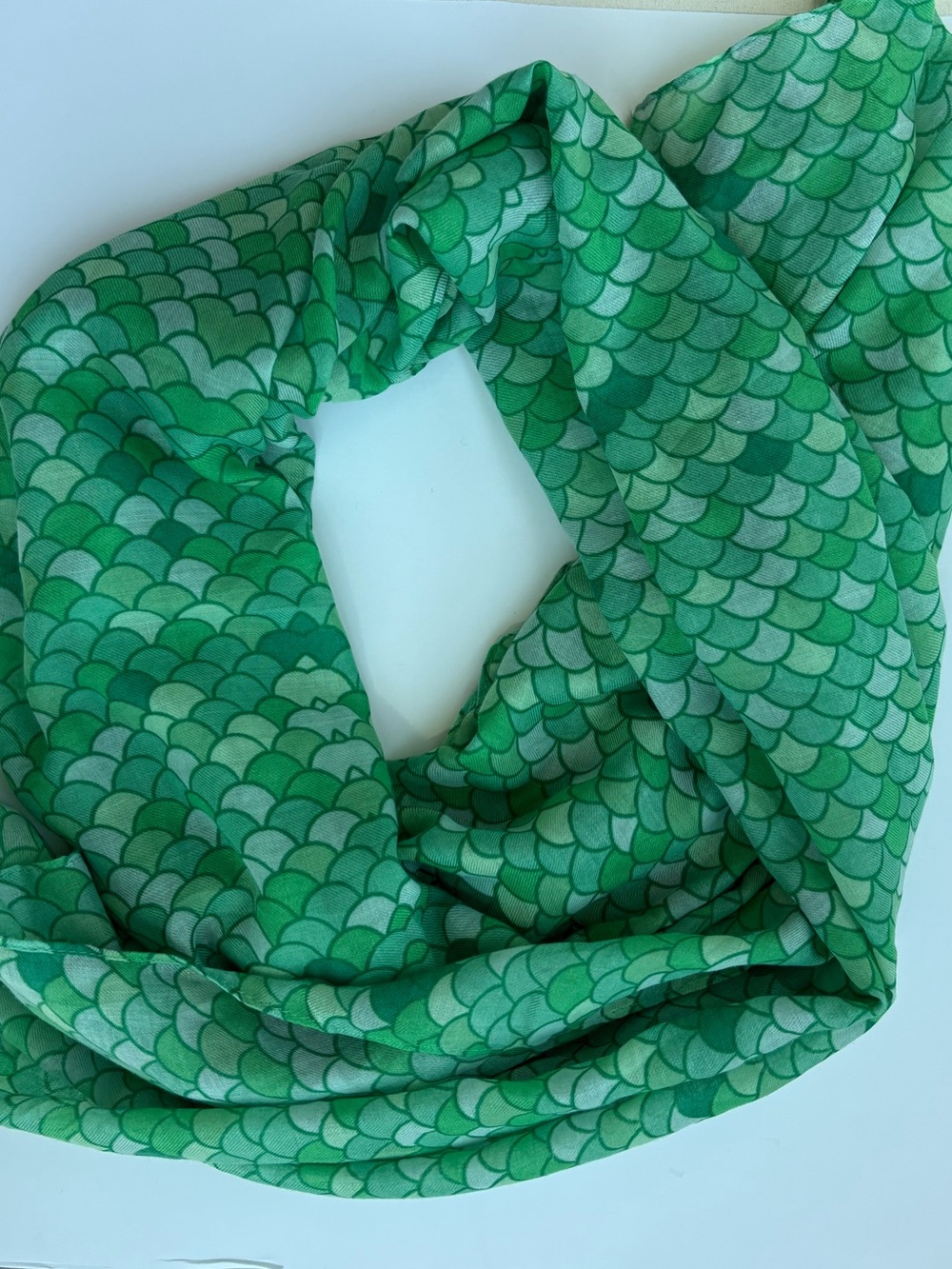 Printed Village Green Scallop Print Scarf Wrap Pareo Shawl Beach Cover Up